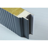 Polyurethane edge sealing rock wool exterior wall panel