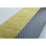 Polyurethane edge sealing rock wool exterior wall panel