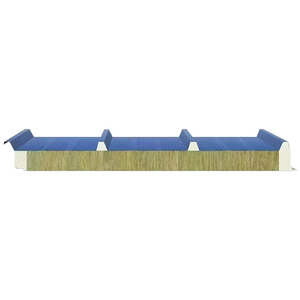 Polyurethane edge sealing rock wool roof panel