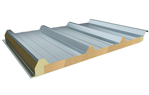 Polyurethane edge sealing rock wool roof panel